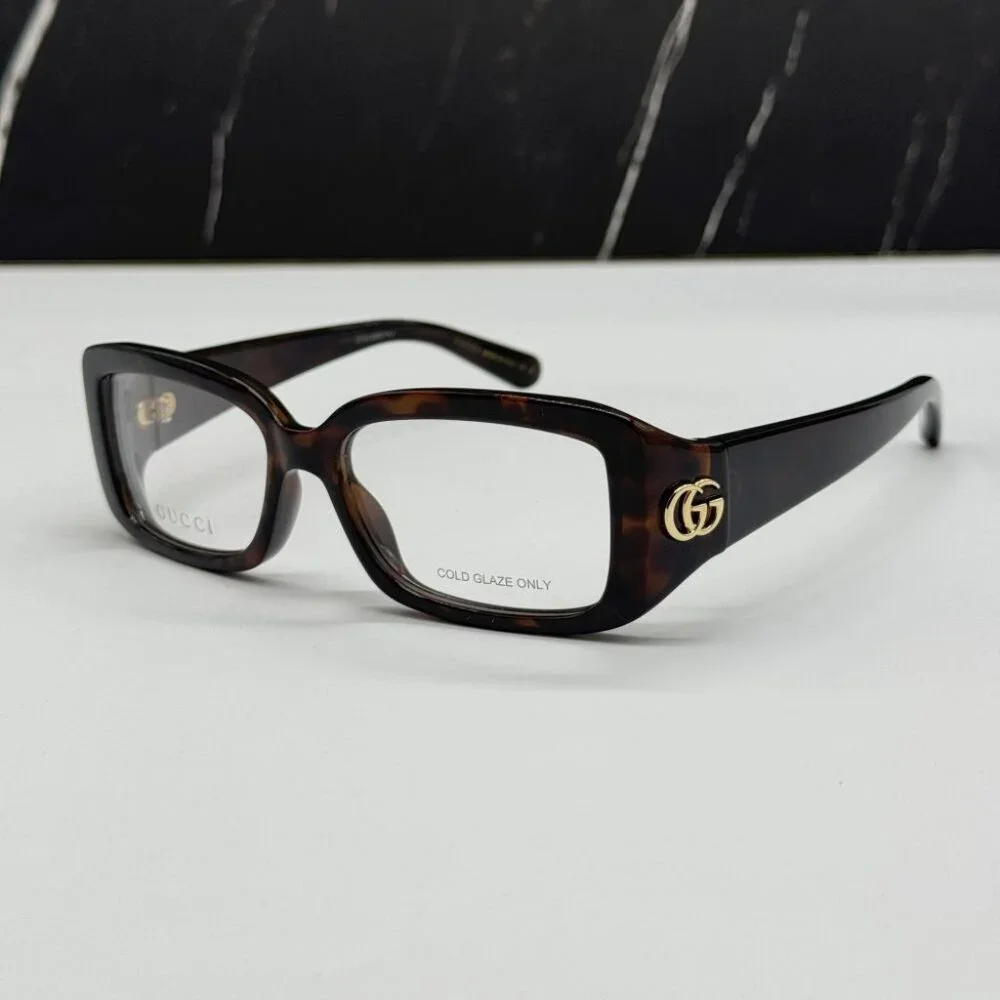 NEW GG1406O 002 GUCCI HAVANA SQUARE WOMEN GUCCI EYEGLASSES